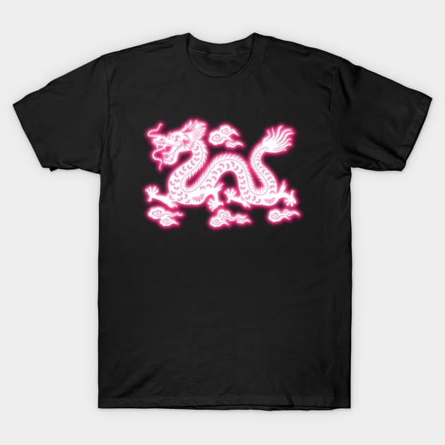 Neon Light Traditional Chinese Dragon T-Shirt by la chataigne qui vole ⭐⭐⭐⭐⭐